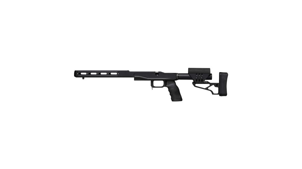 XLR Element Chassis w/ Tactical Lite Buttstock, Remington 700 Short Action, Left Hand, Black, Large, ELE PKG REM 700 SA LH