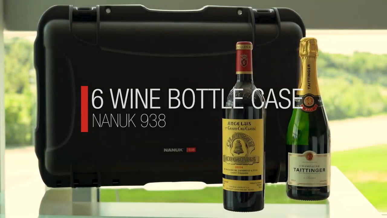 opplanet nanuk 938 6 wine bottle case video